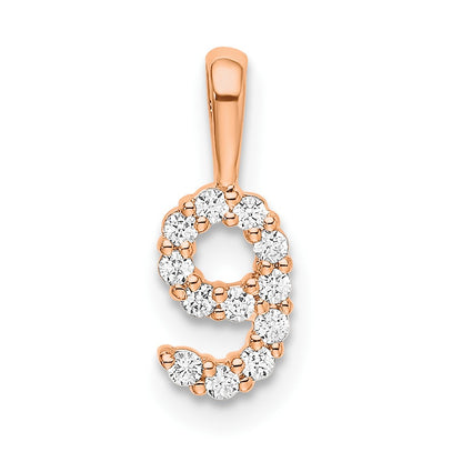 Diamond Number 9 Pendant - WBC
