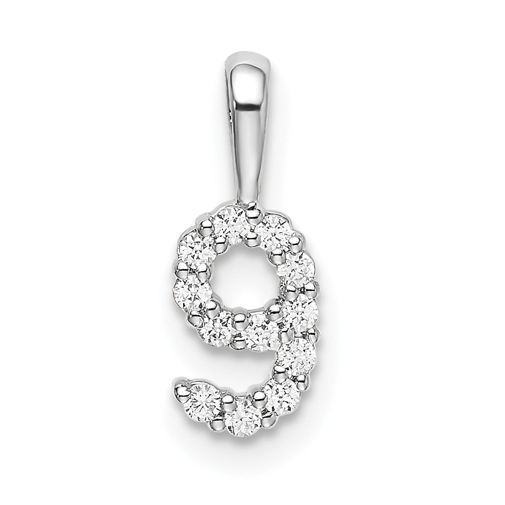 Diamond Number 9 Pendant - WBC