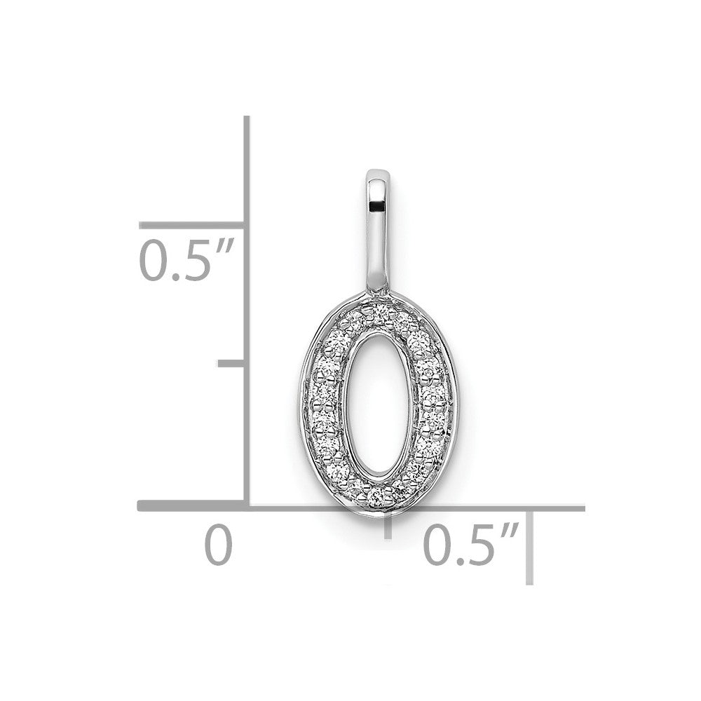 Diamond Number 0 Pendant - WBC