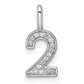 Diamond Number 2 Pendant - WBC