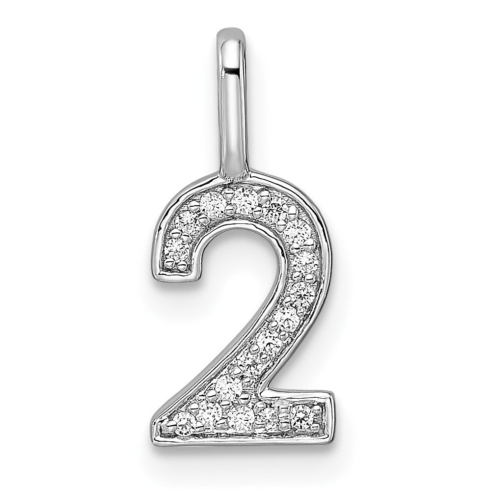 Diamond Number 2 Pendant - WBC