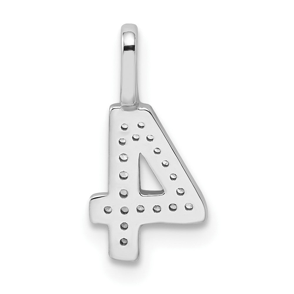 Diamond Number 4 Pendant - WBC