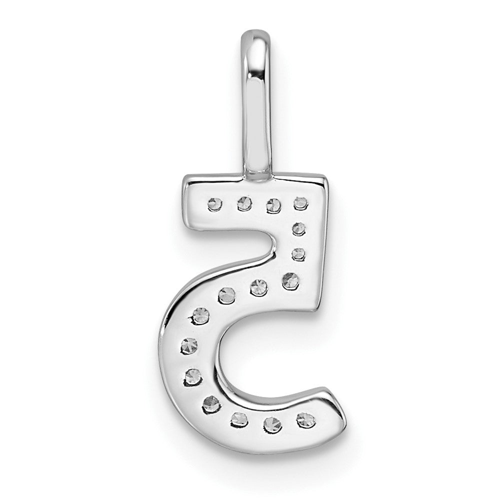 Diamond Number 5 Pendant - WBC