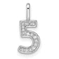Diamond Number 5 Pendant - WBC