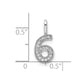 Diamond Number 6 Pendant - WBC
