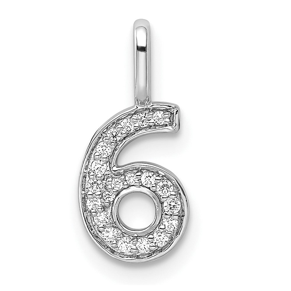 Diamond Number 6 Pendant - WBC