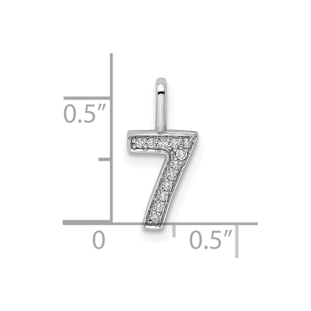 Diamond Number 7 Pendant - WBC