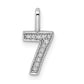 Diamond Number 7 Pendant - WBC