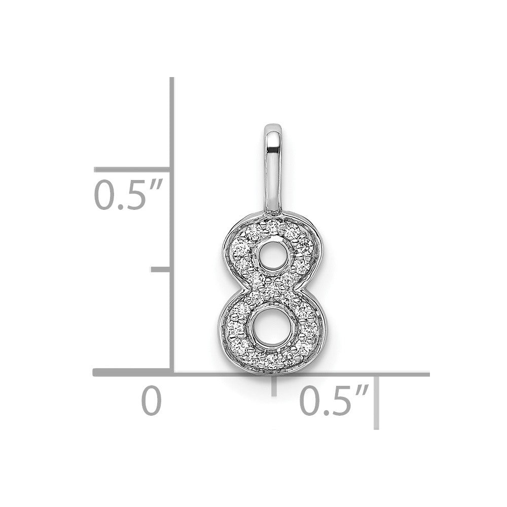Diamond Number 8 Pendant - WBC