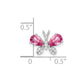Pear Pink Tourmaline and Diamond Butterfly Chain Slide - WBC