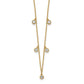 Polished 3/8 carat Diamond Bezel-set Dangles 5-station Necklace - WBC