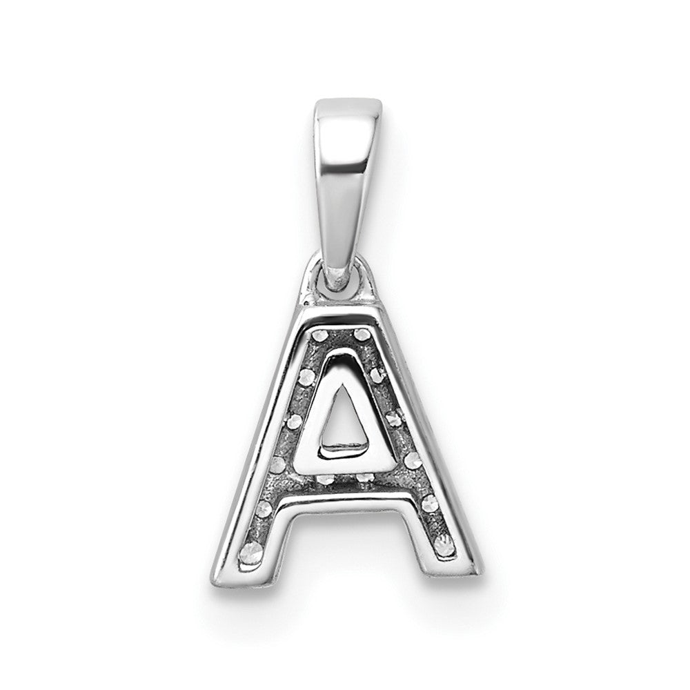 Diamond Letter A Initial with Bail Pendant - WBC