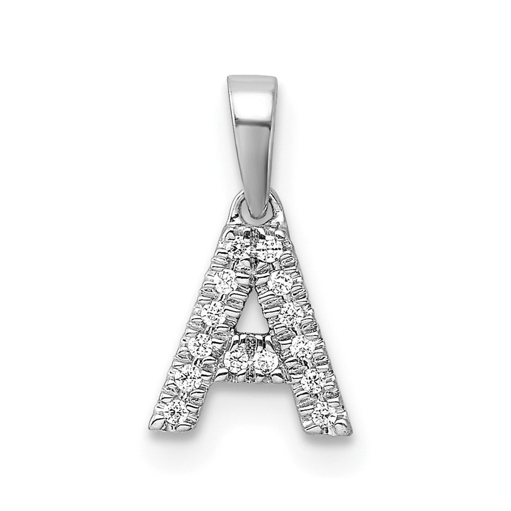 Diamond Letter A Initial with Bail Pendant - WBC