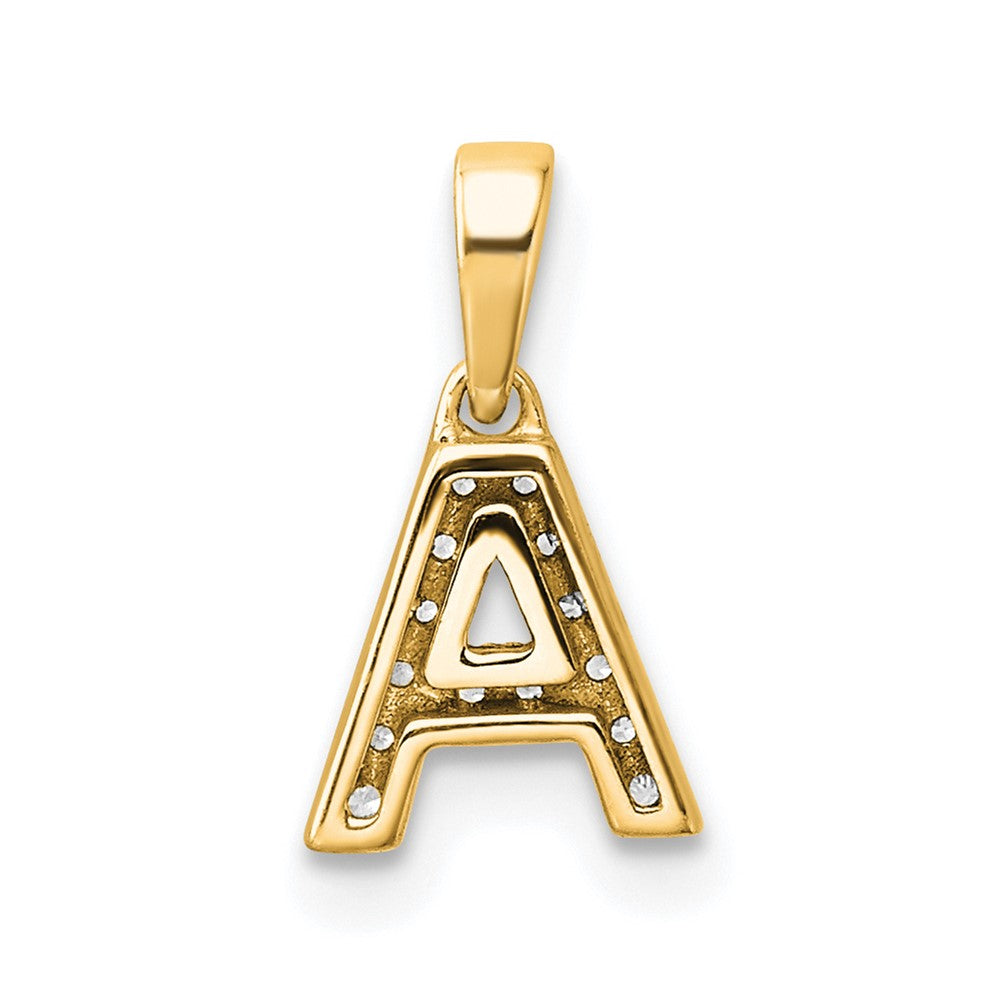 Diamond Letter A Initial with Bail Pendant - WBC