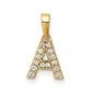 Diamond Letter A Initial with Bail Pendant - WBC