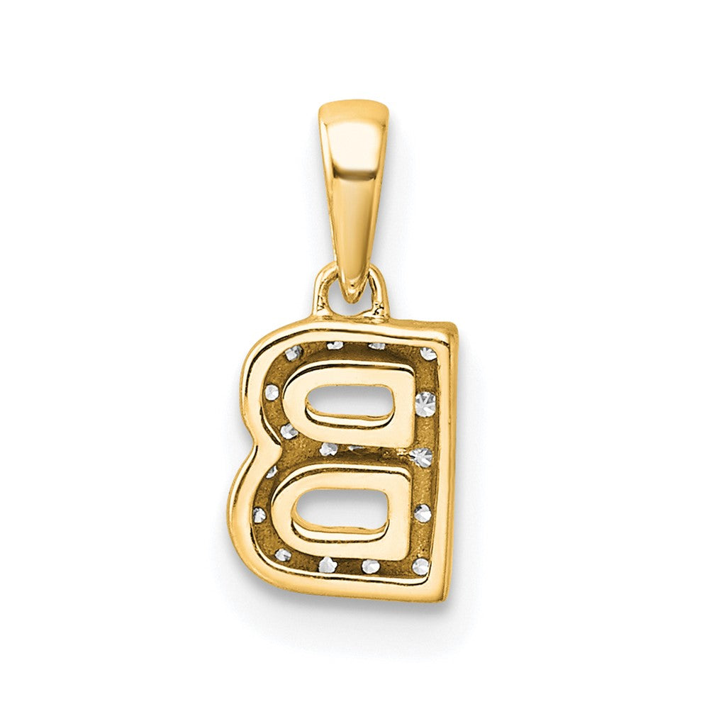 Diamond Letter B Initial with Bail Pendant - WBC