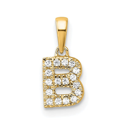 Diamond Letter B Initial with Bail Pendant - WBC