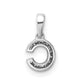 Diamond Letter C Initial with Bail Pendant - WBC