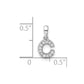 Diamond Letter C Initial with Bail Pendant - WBC