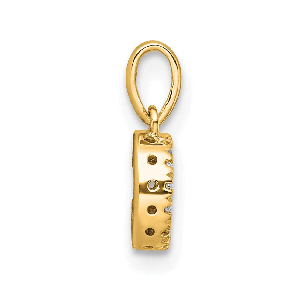Diamond Letter C Initial with Bail Pendant - WBC
