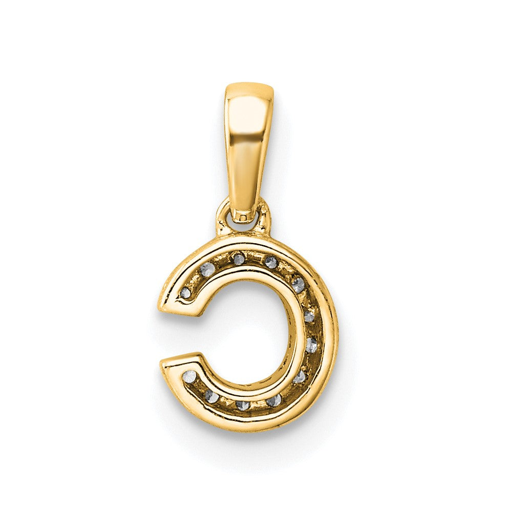 Diamond Letter C Initial with Bail Pendant - WBC