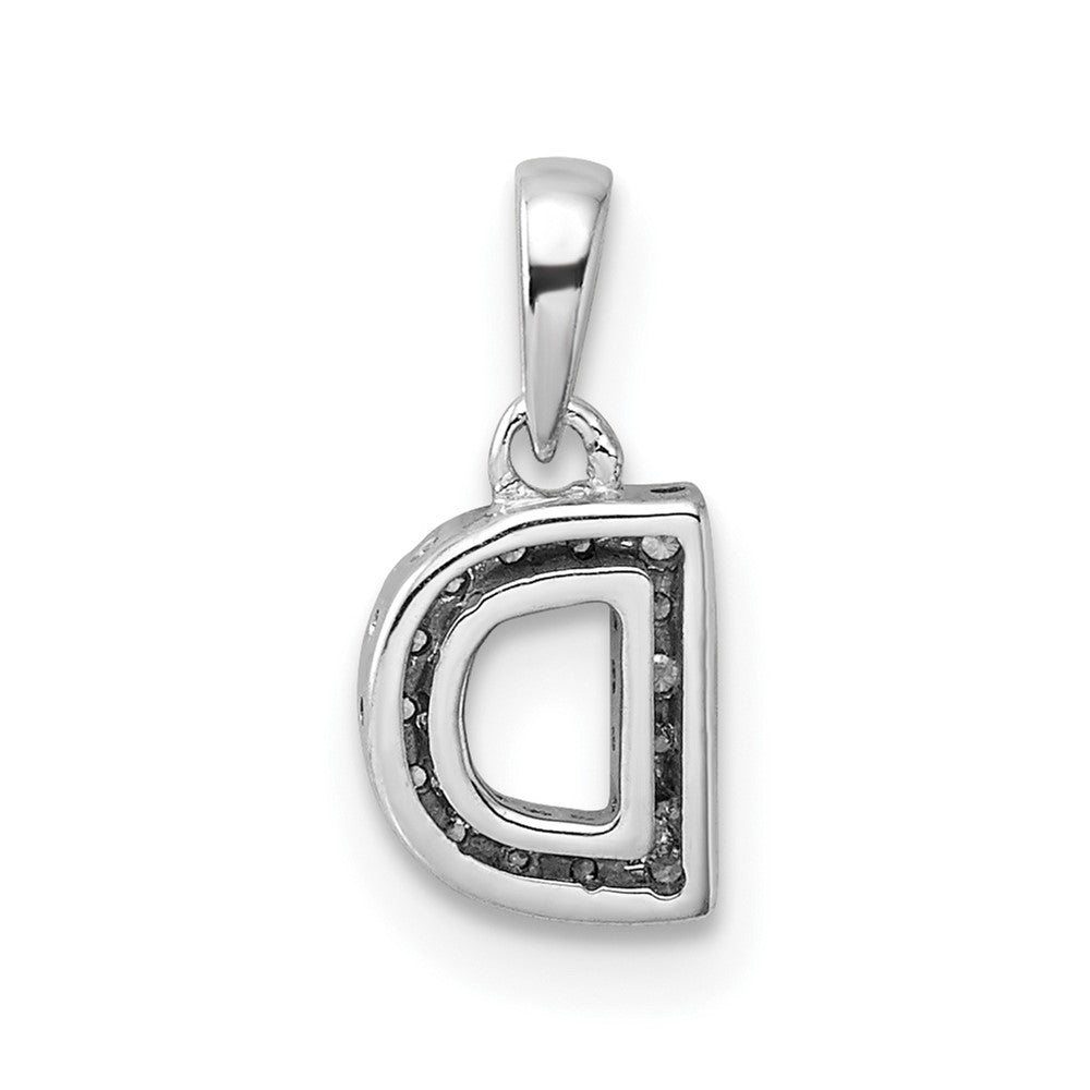 Diamond Letter D Initial with Bail Pendant - WBC