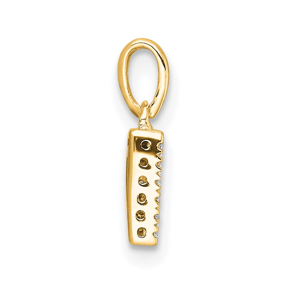 Diamond Letter D Initial with Bail Pendant - WBC