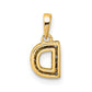 Diamond Letter D Initial with Bail Pendant - WBC