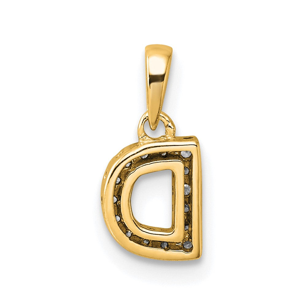 Diamond Letter D Initial with Bail Pendant - WBC