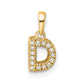 Diamond Letter D Initial with Bail Pendant - WBC