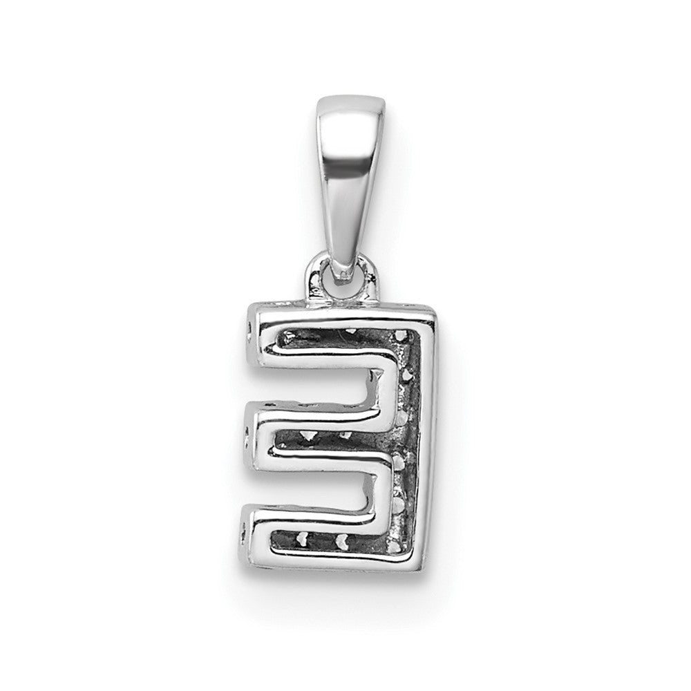 Diamond Letter E Initial with Bail Pendant - WBC