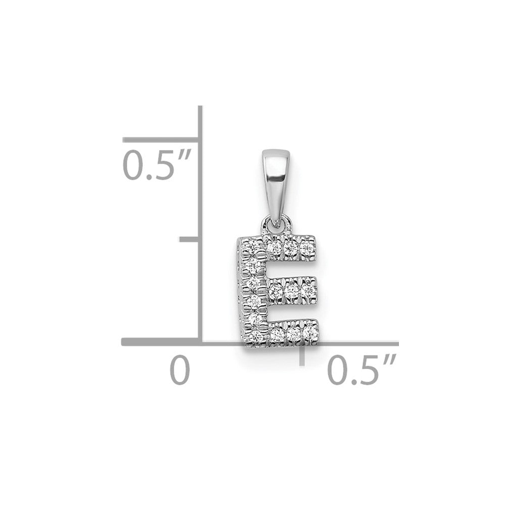 Diamond Letter E Initial with Bail Pendant - WBC