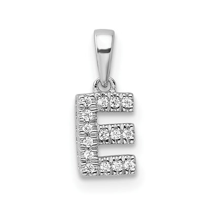 Diamond Letter E Initial with Bail Pendant - WBC