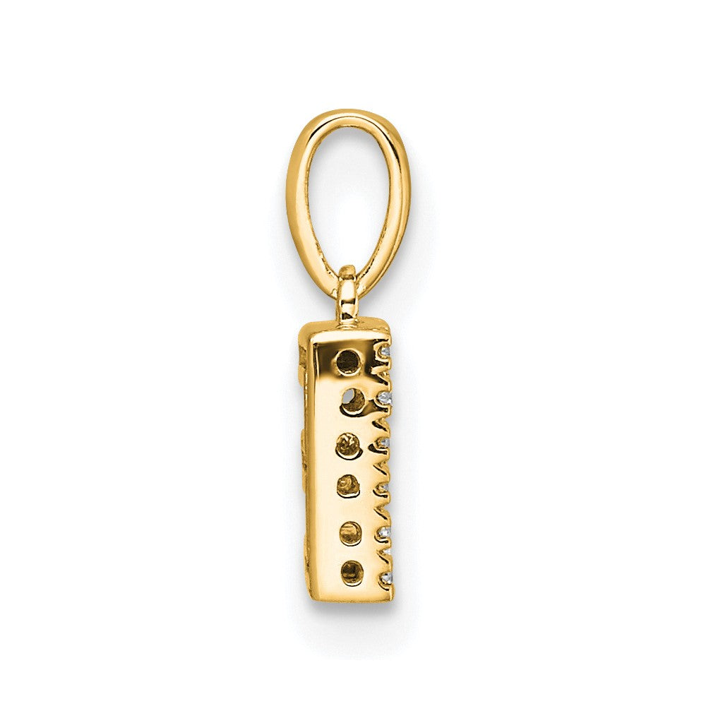 Diamond Letter E Initial with Bail Pendant - WBC