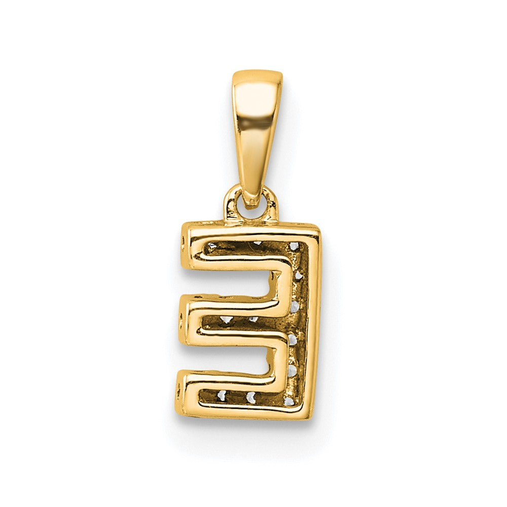 Diamond Letter E Initial with Bail Pendant - WBC