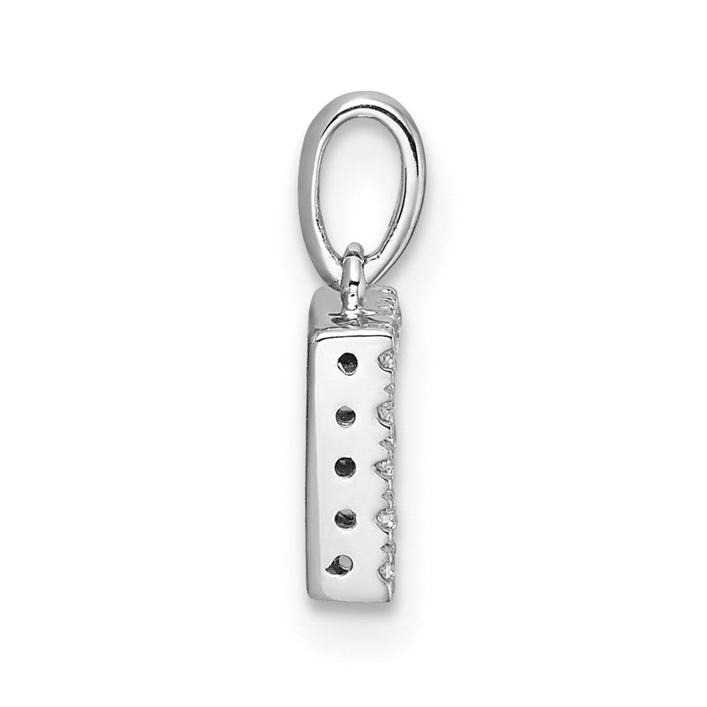 Diamond Letter F Initial with Bail Pendant - WBC