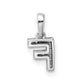 Diamond Letter F Initial with Bail Pendant - WBC