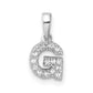 Diamond Letter G Initial with Bail Pendant - WBC