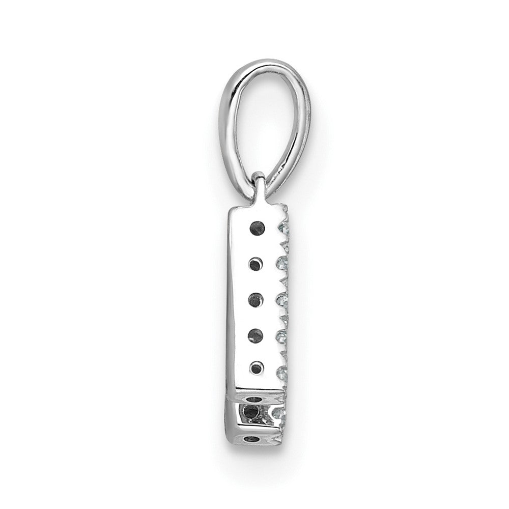 Diamond Letter H Initial with Bail Pendant - WBC