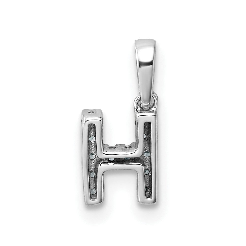 Diamond Letter H Initial with Bail Pendant - WBC