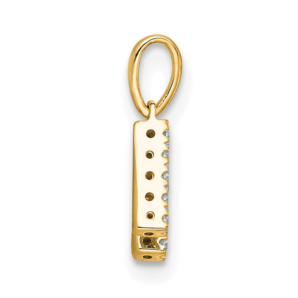 Diamond Letter H Initial with Bail Pendant - WBC
