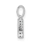 Diamond Letter J Initial with Bail Pendant - WBC