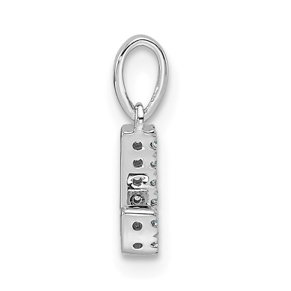 Diamond Letter J Initial with Bail Pendant - WBC
