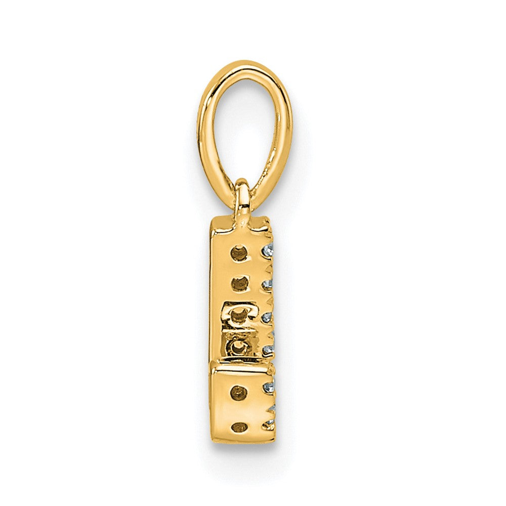 Diamond Letter J Initial with Bail Pendant - WBC