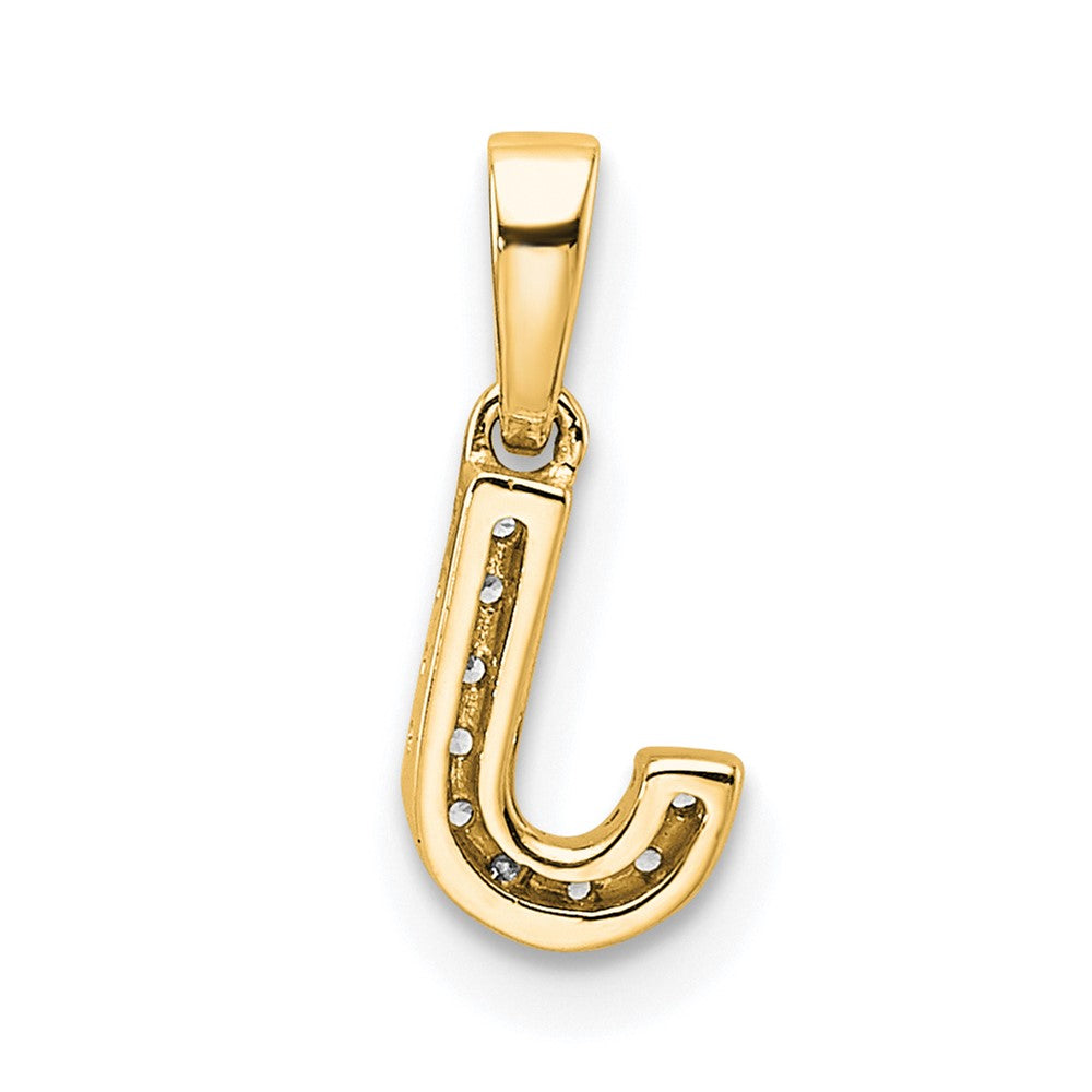 Diamond Letter J Initial with Bail Pendant - WBC