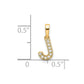 Diamond Letter J Initial with Bail Pendant - WBC