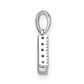 Diamond Letter K Initial with Bail Pendant - WBC