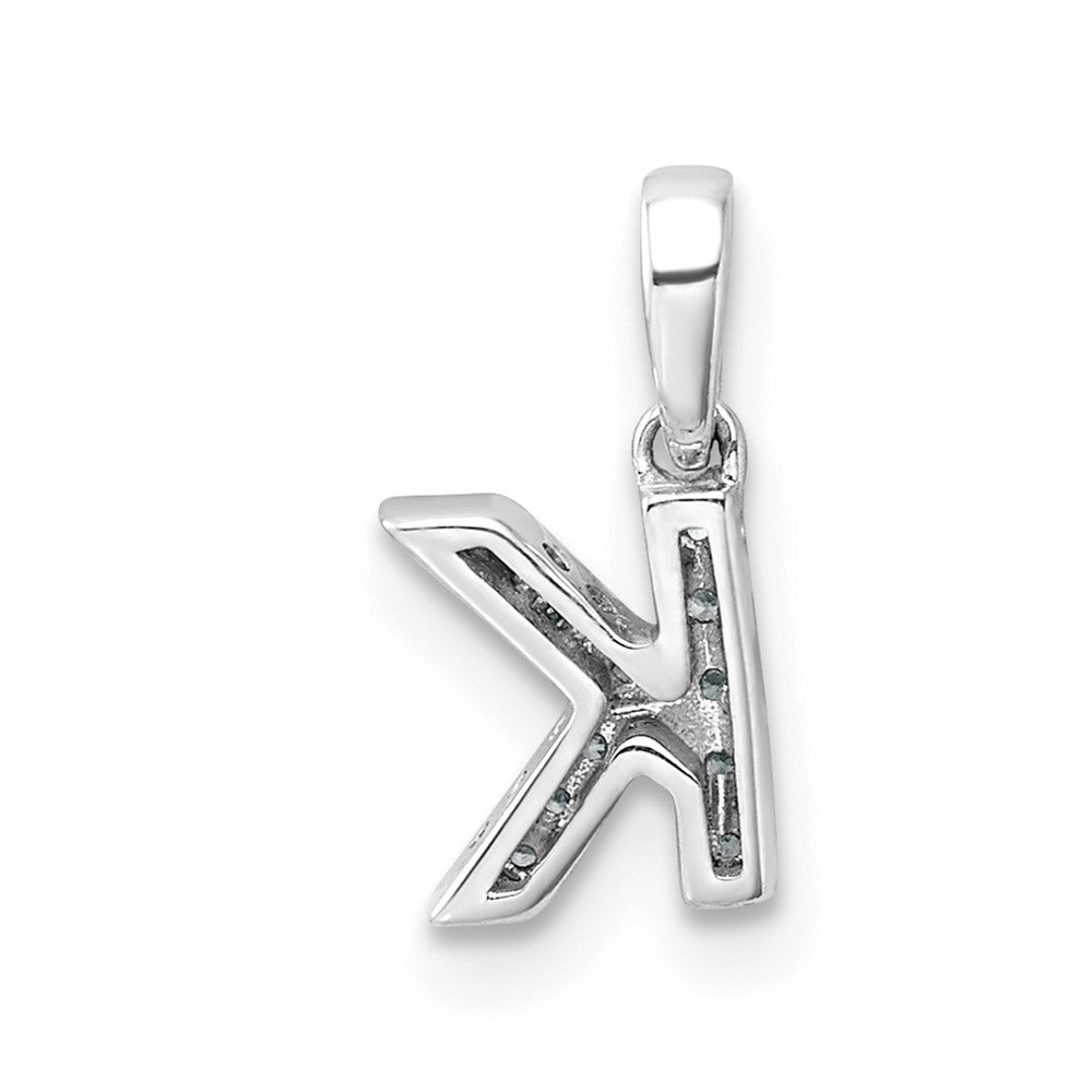 Diamond Letter K Initial with Bail Pendant - WBC