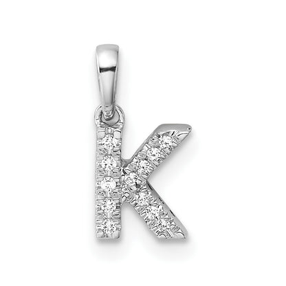 Diamond Letter K Initial with Bail Pendant - WBC