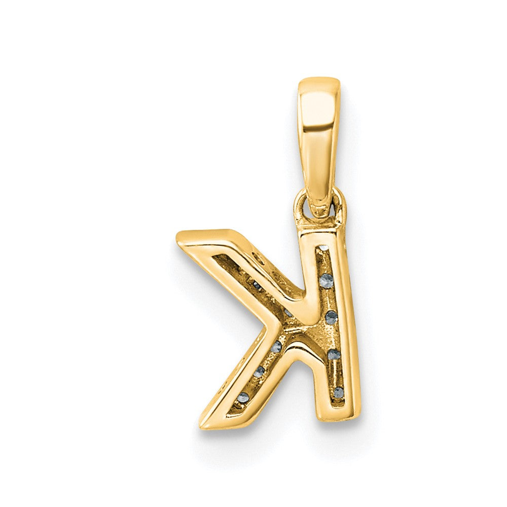 Diamond Letter K Initial with Bail Pendant - WBC